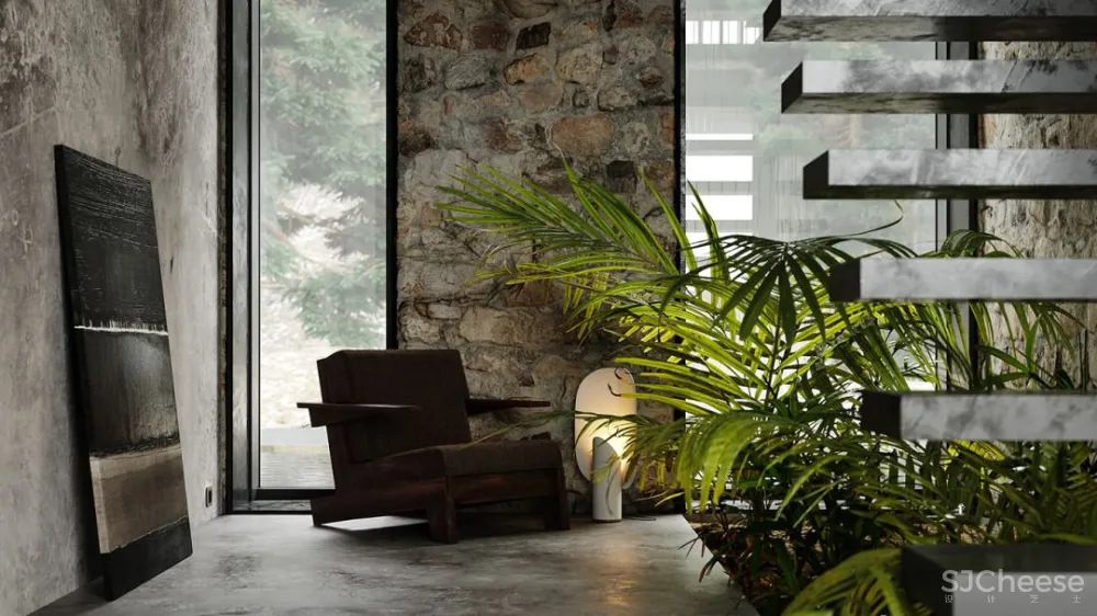 228㎡ 轻工业风, 普通的材质也能搭出高级感 Obriy Architects