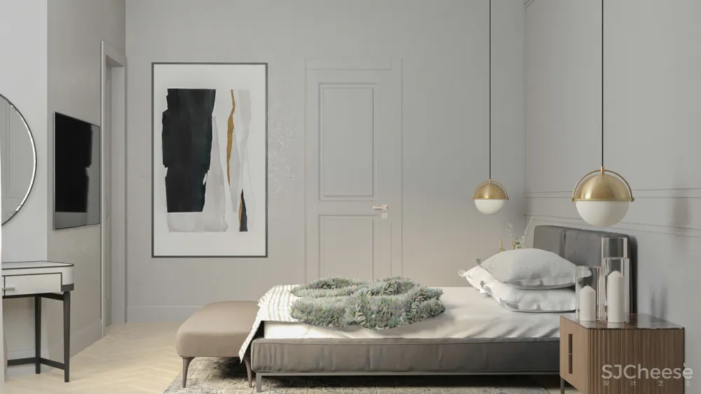 现代居所遇上斯堪的纳维亚元素，满满的精致感