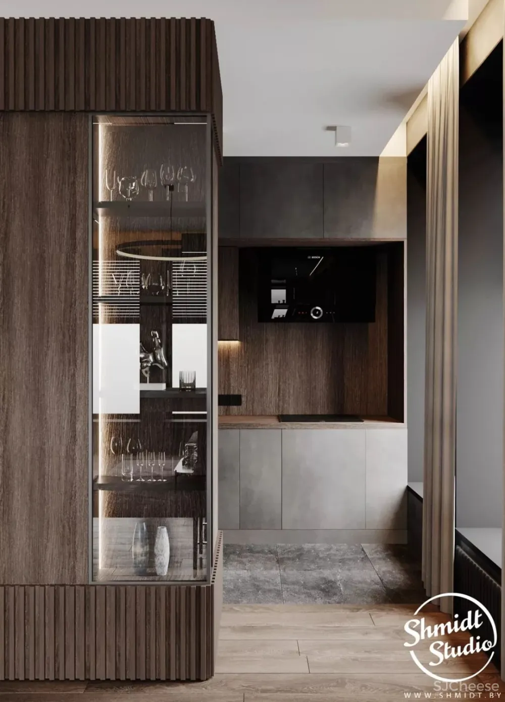 优雅时尚的高级灰 莫斯科轻奢质感住宅 Gennady Shmidt