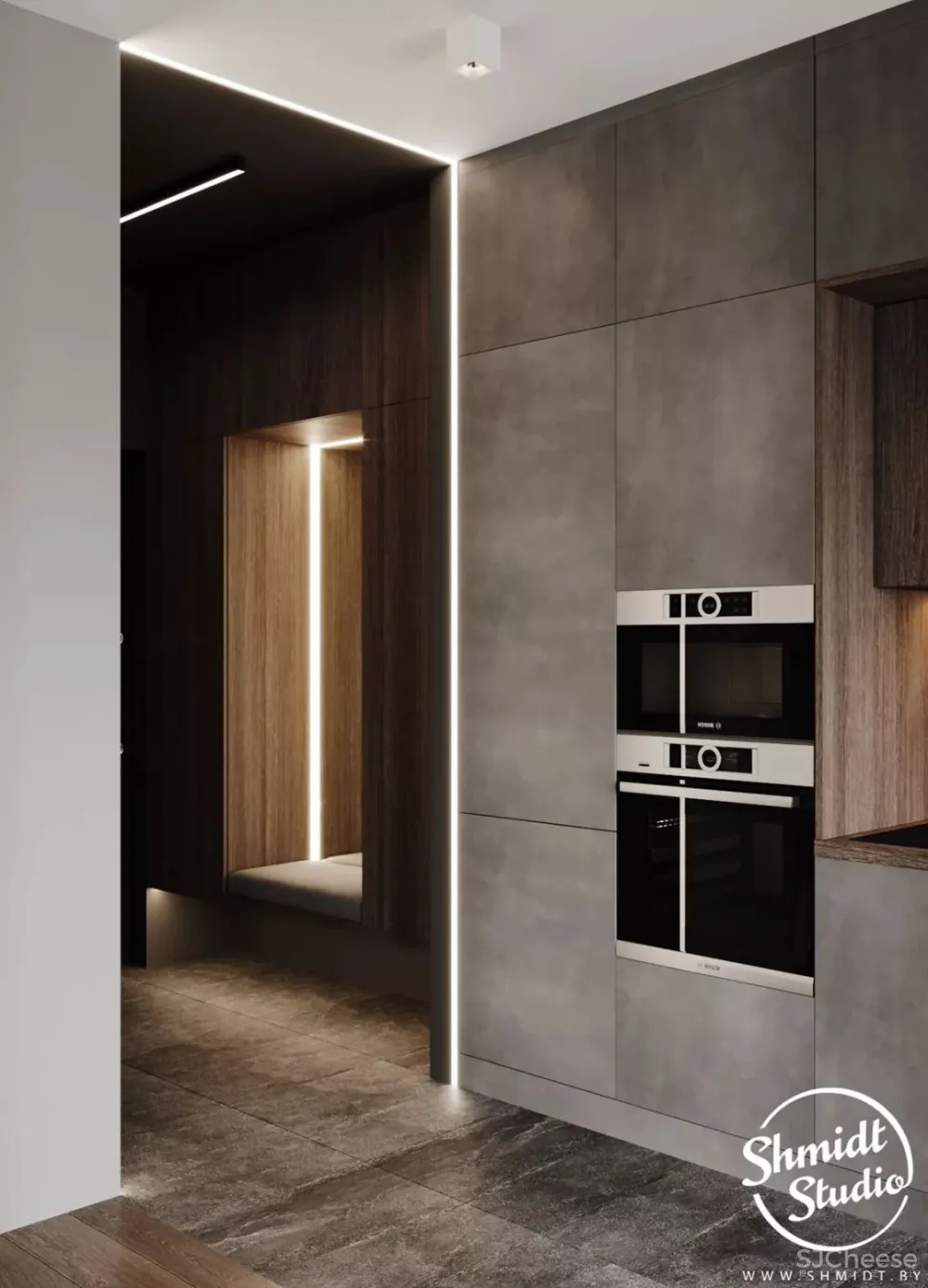 优雅时尚的高级灰 莫斯科轻奢质感住宅 Gennady Shmidt