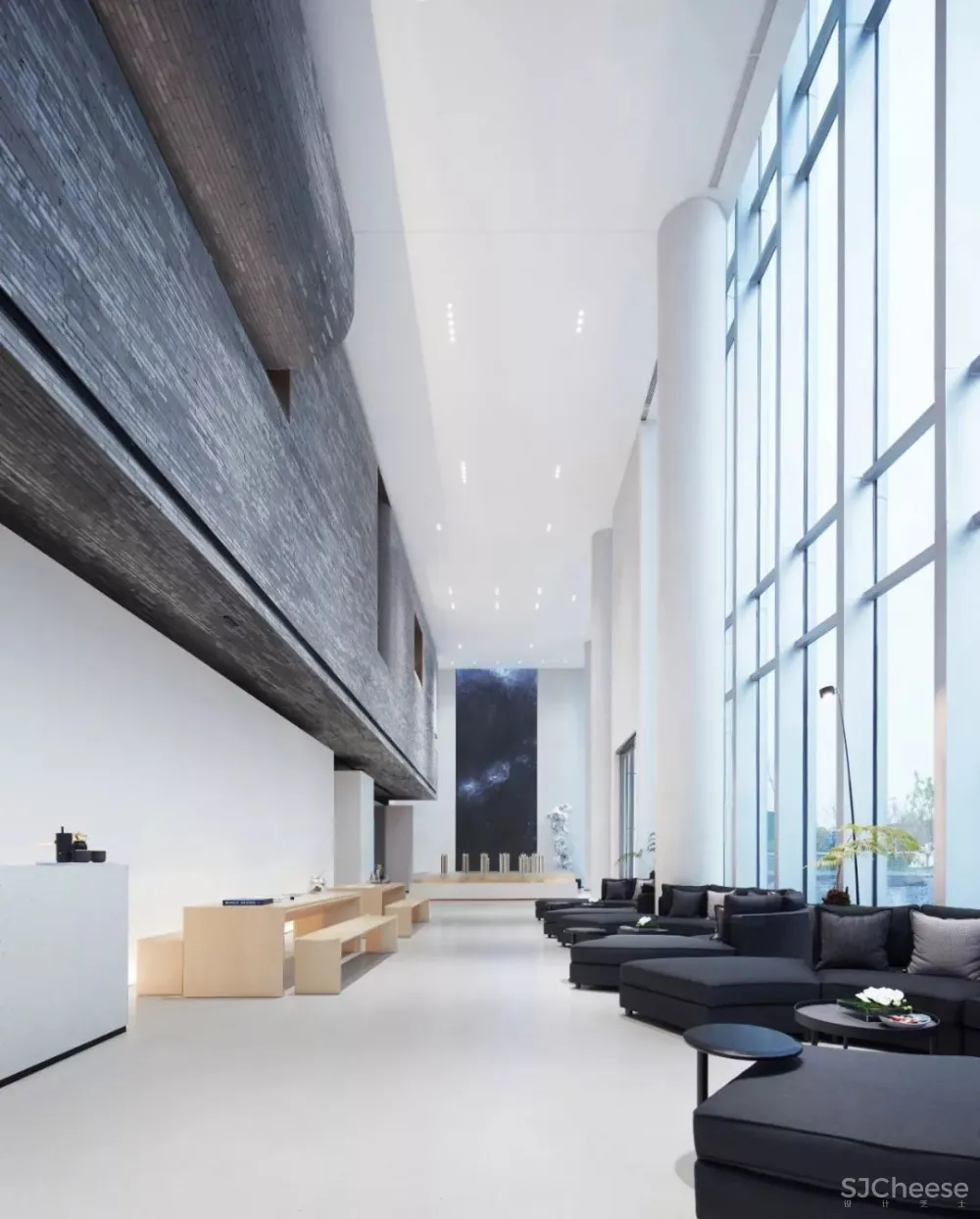 极简白 灰砖,格调十足的先锋艺术馆! 共生形态