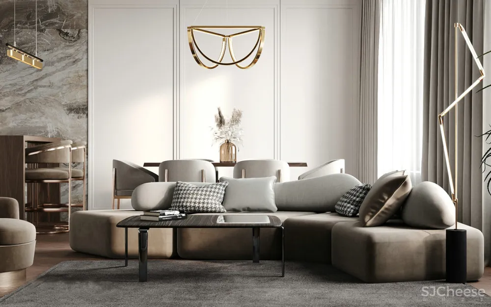 现代轻奢的质感美，极具特色化的居所！