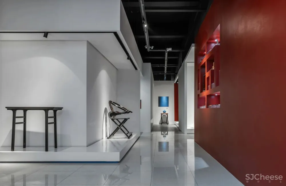 非空”——当一抹“红”种在极简白里,美出新高度 尤格空间设计