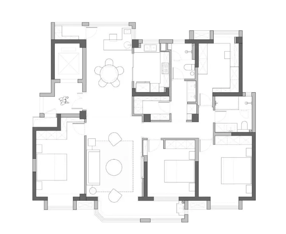 烘培主播的166m²“活该”让人羡慕,轻奢又大气 GHB Interior Design