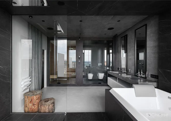 简约单身公寓,让生活充满质感而不受束缚 Sergey Makhno Architects