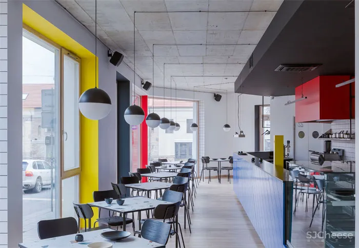 风格派(De Stijl)的LOLA咖啡馆空间设计 AIAI architects