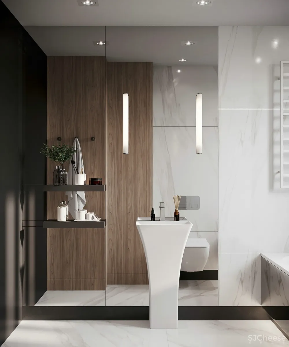 大理石的质感遇上精致极简白，品味油然而生！