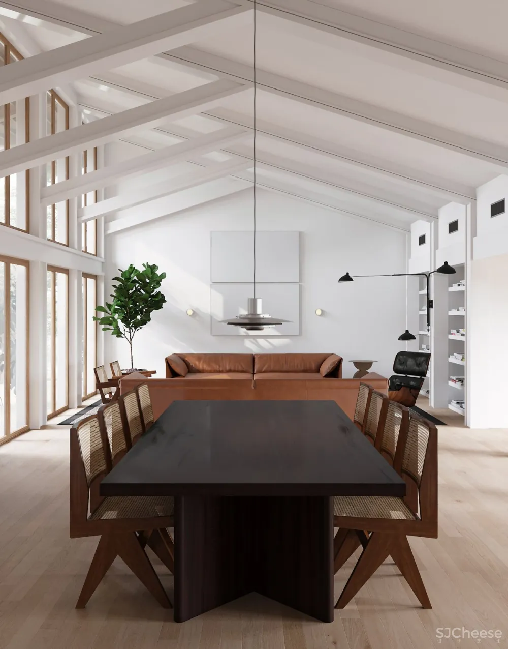 Artem Trigubchak | Cunningham Residence , 现代极简主义布局