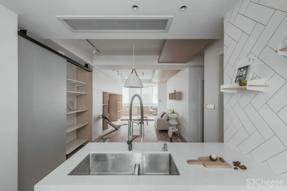 苏州120㎡现代简约风住宅,原木风的家! 一野设计