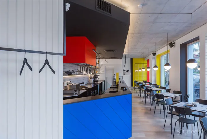 风格派(De Stijl)的LOLA咖啡馆空间设计 AIAI architects