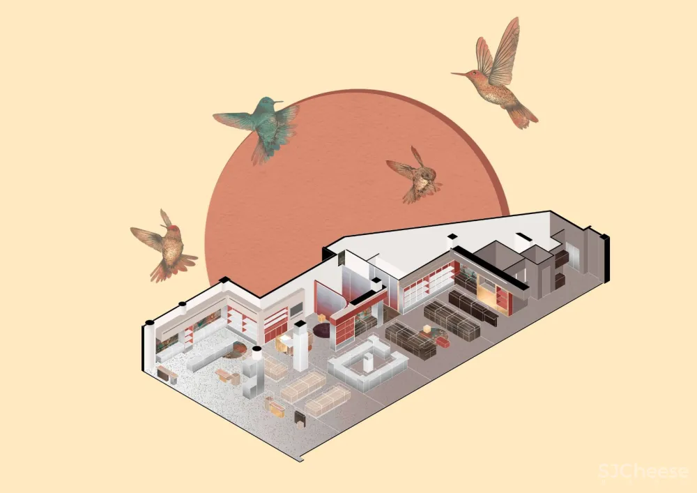 400㎡“华夏典当行品真阁”概念旗舰店 八荒设计