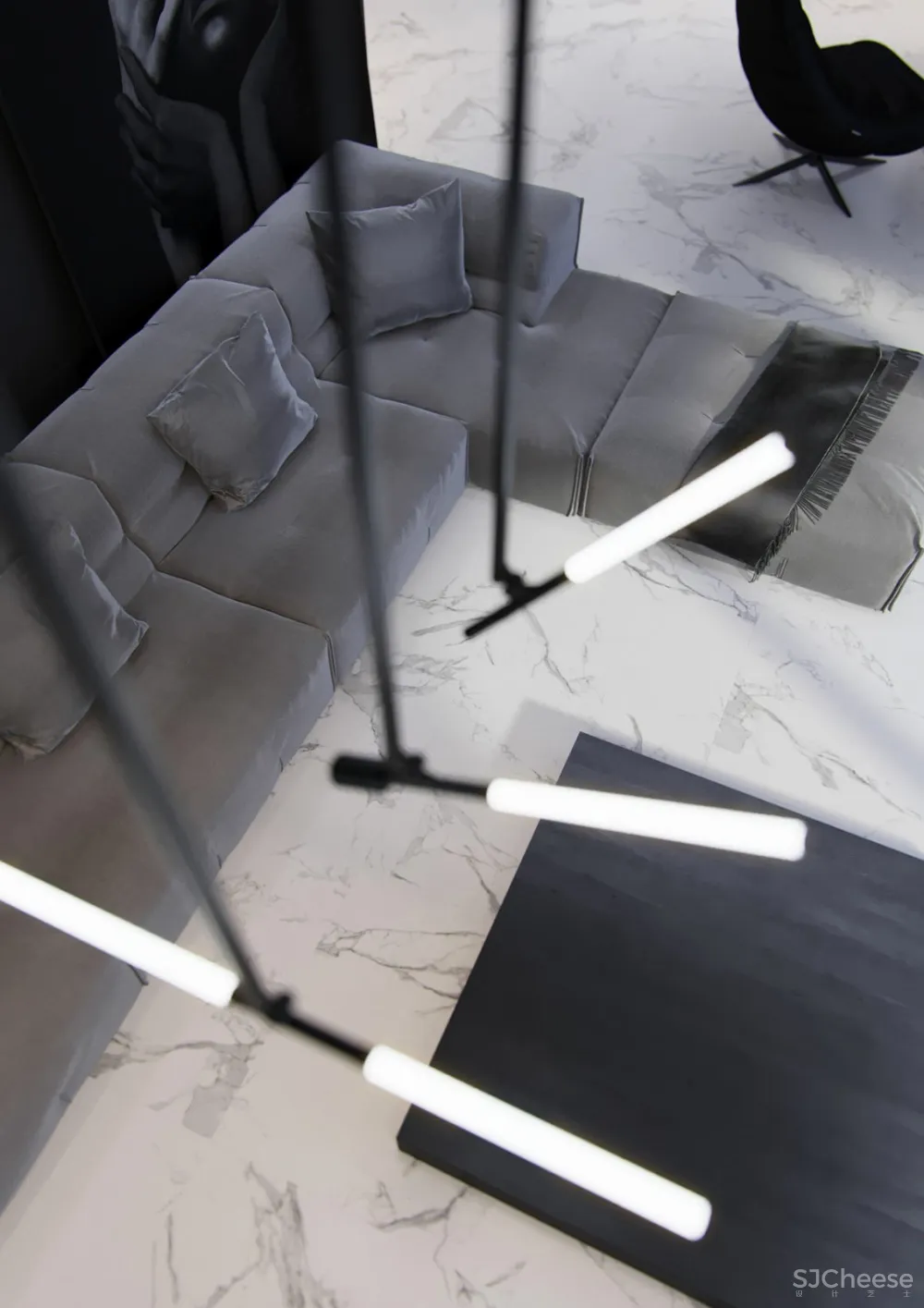 黑白灰现代简约住宅，简单不失精致！ Studio Light Design