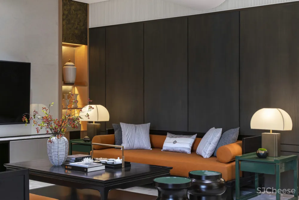 时代君悦府样板间01户型——新中式的质感，中国式的优雅奢华！ 道胜设计