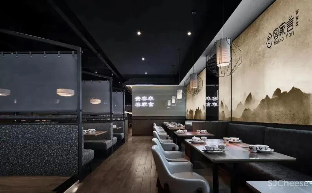 308㎡复古橄榄绿餐厅,邂逅那撩人的别样风趣! 艺鼎设计