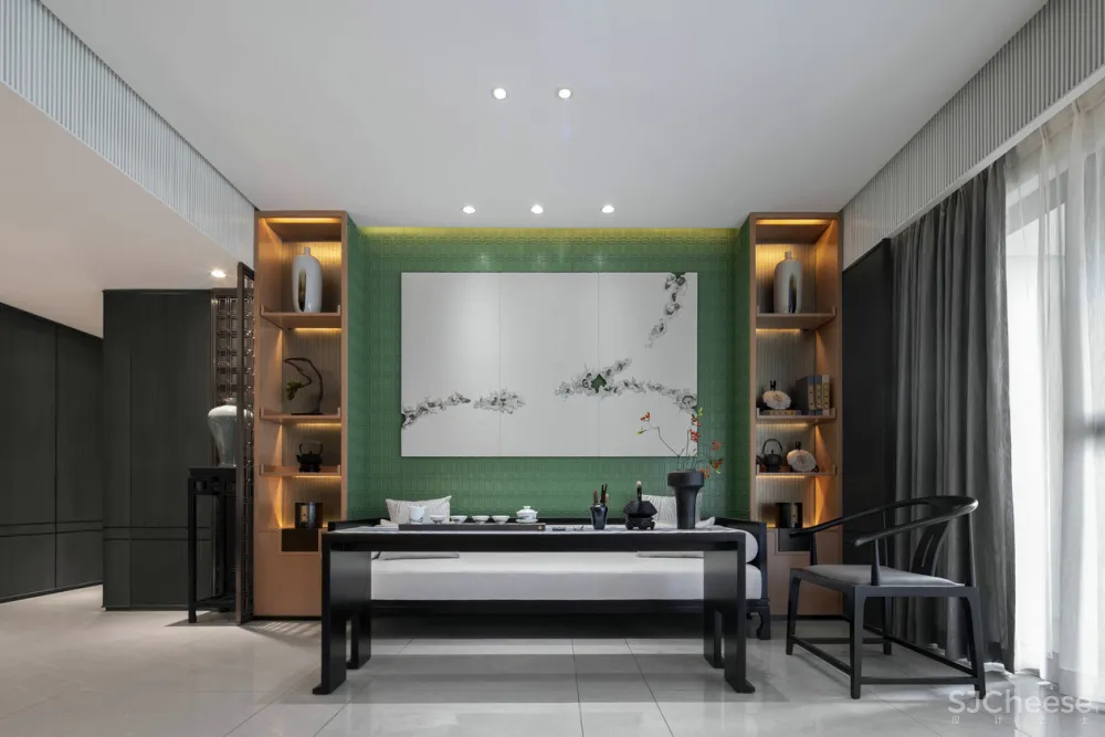 时代君悦府样板间01户型——新中式的质感，中国式的优雅奢华！ 道胜设计