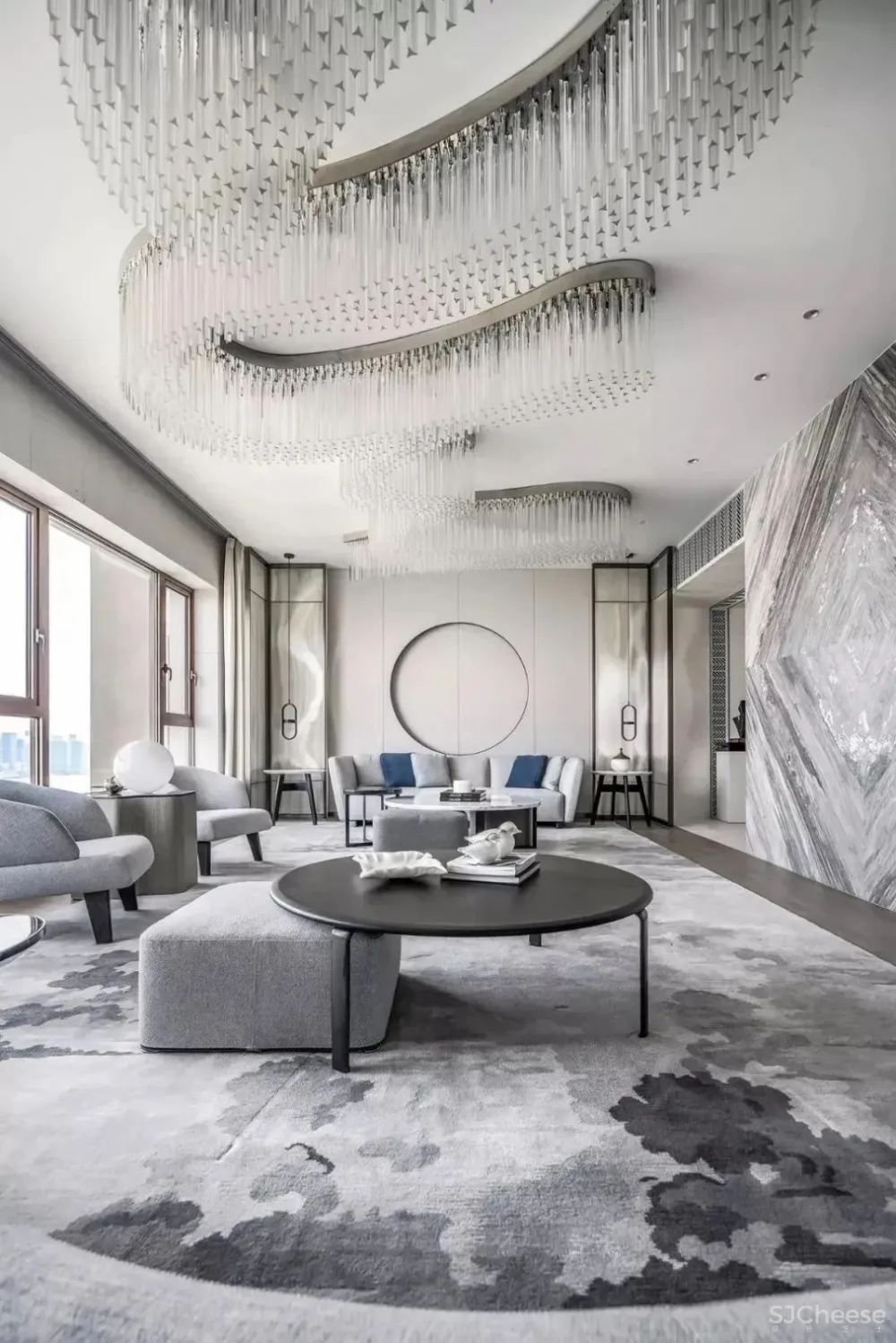 175㎡现代轻奢风样板间,素雅精致的艺术内核! 鸿艺源设计