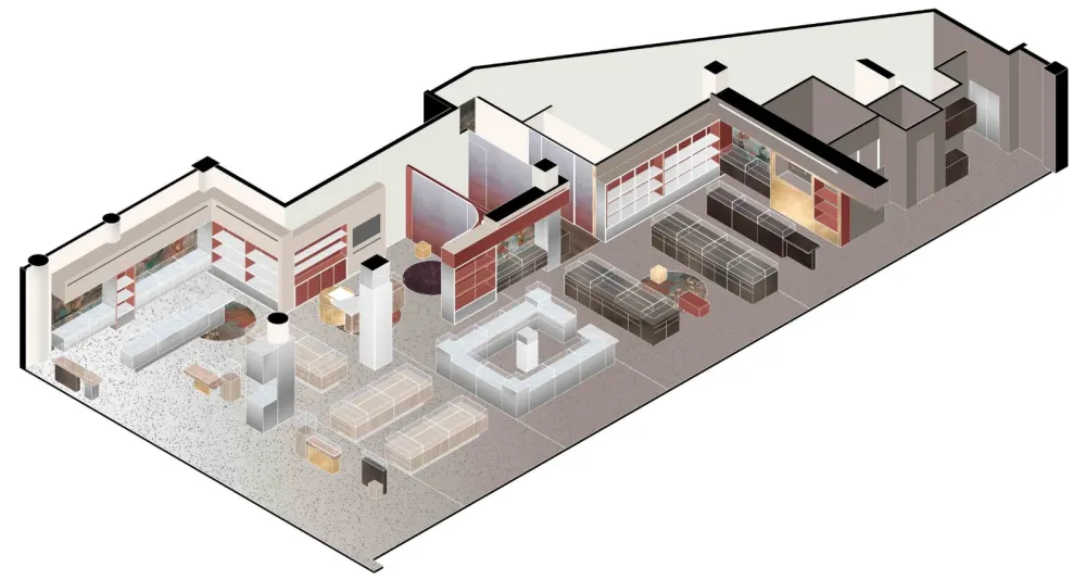 400㎡“华夏典当行品真阁”概念旗舰店 八荒设计