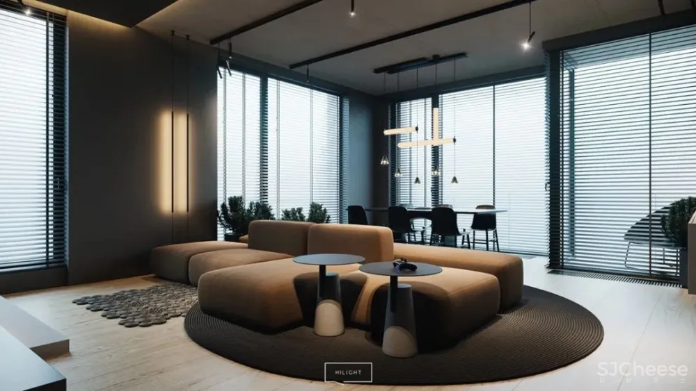 64㎡一居室，男性的雅致空间! hilight. design