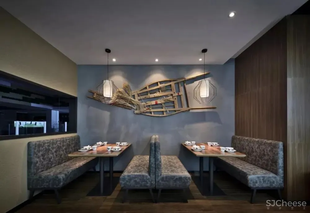 308㎡复古橄榄绿餐厅,邂逅那撩人的别样风趣! 艺鼎设计