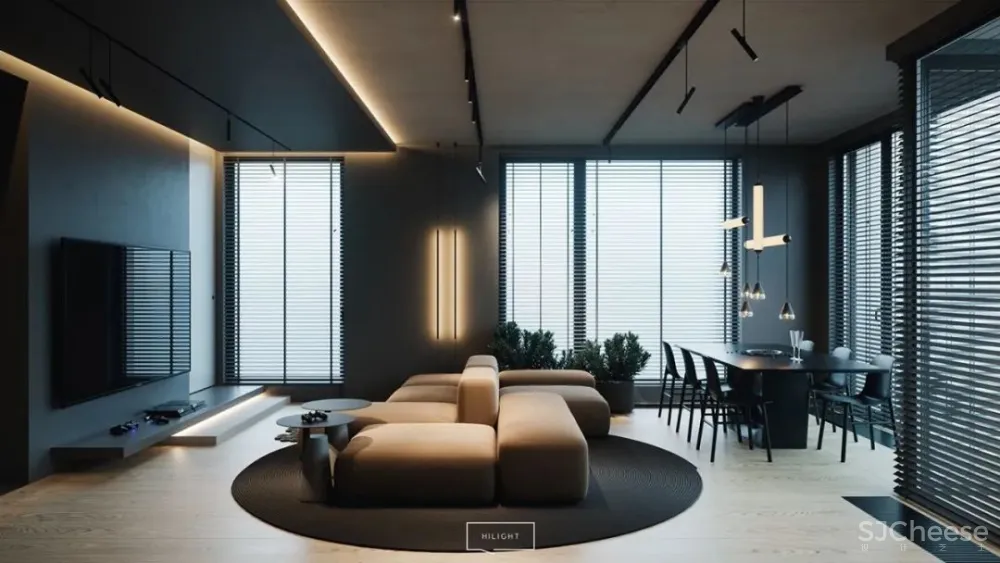 64㎡一居室，男性的雅致空间! hilight. design