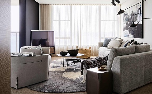 Hare & Klein | Cloud Apartment , 现代动态纹理的设计