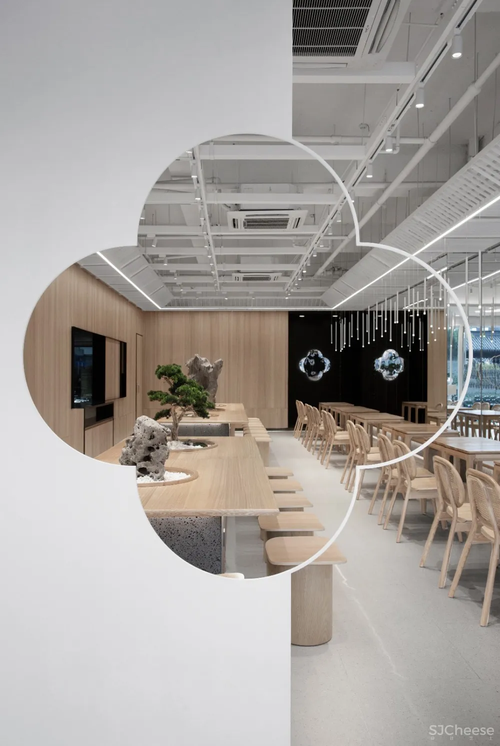 100㎡原木色简素设计，繁华都市里一隅宁静! 素内设计