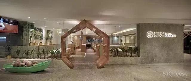 308㎡复古橄榄绿餐厅,邂逅那撩人的别样风趣! 艺鼎设计