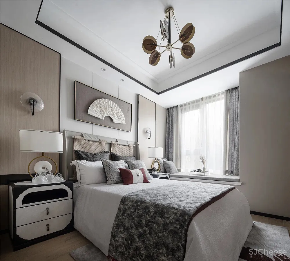 143m2新中式样板间，东方的现代艺韵 品辰设计