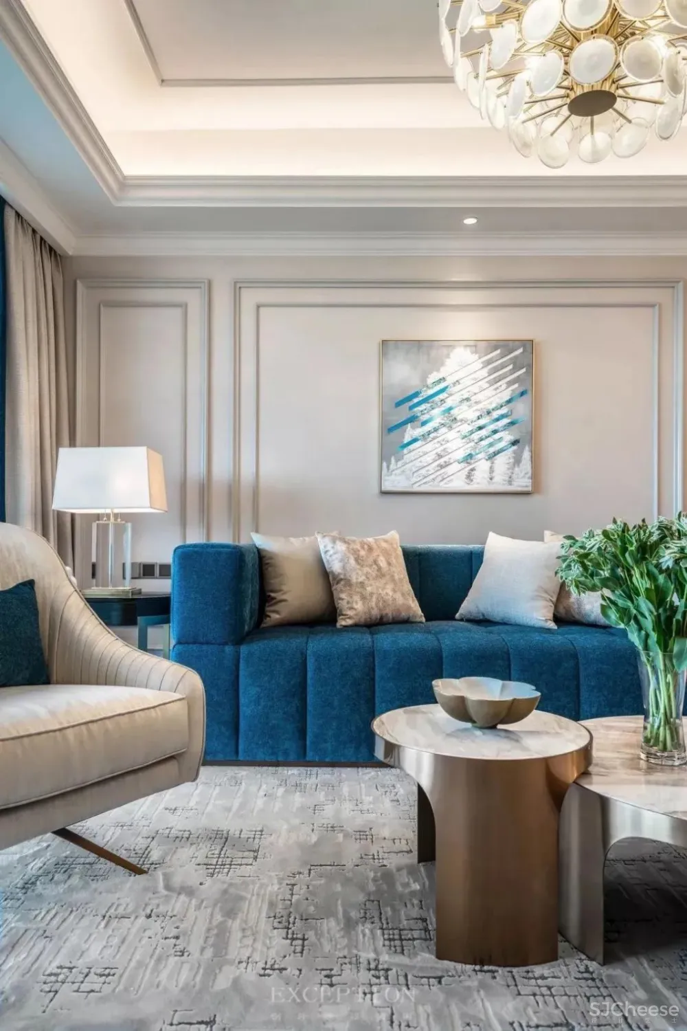 175㎡现代轻奢风样板间,素雅精致的艺术内核! 鸿艺源设计