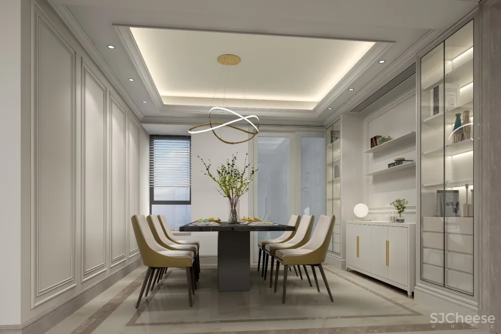 175㎡现代轻奢风样板间,素雅精致的艺术内核! 鸿艺源设计