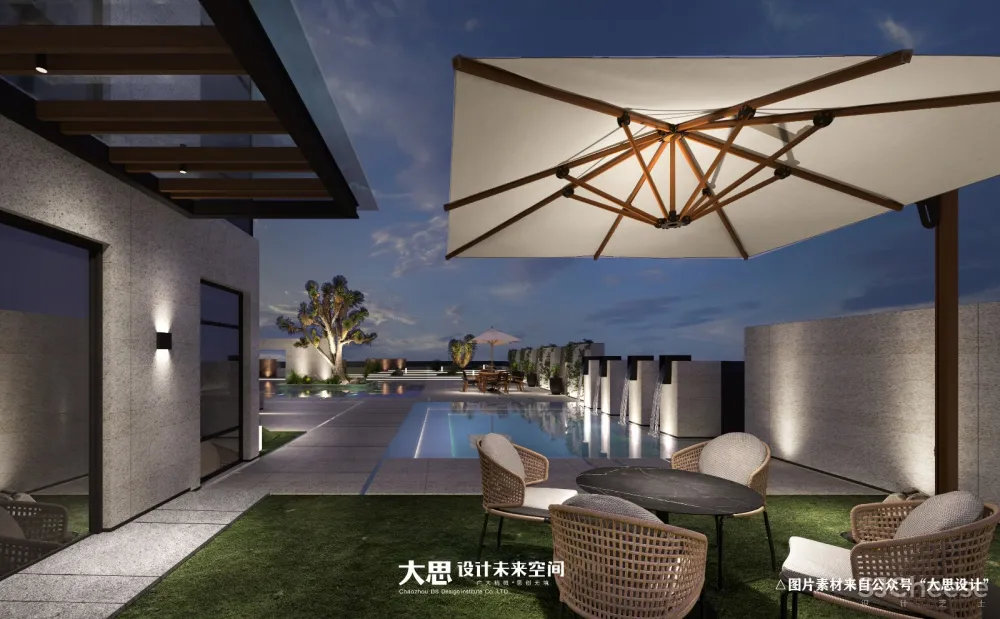 大思设计2019年度作品丨别墅清水映云天