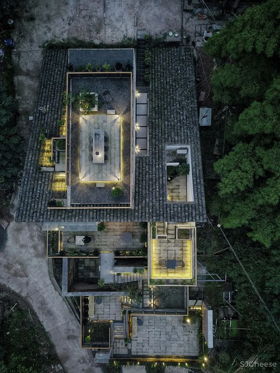 330㎡刘家山舍,用多变的“山”迎合人的复杂需求 刘九三