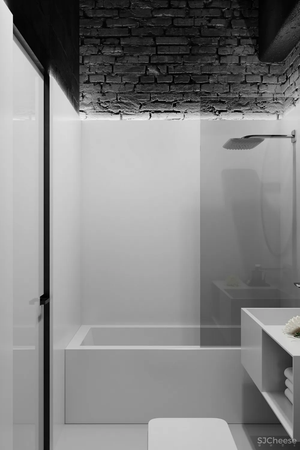 黑白无色系遇上工业居所，酷感与舒适完美交融！