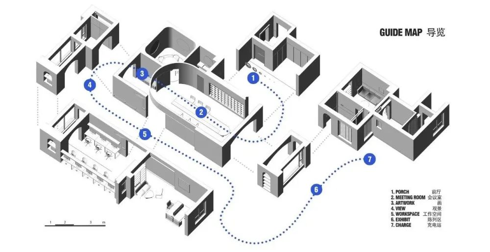 朴开十向办公室,用几何形状构建空间秩序 朴开十向