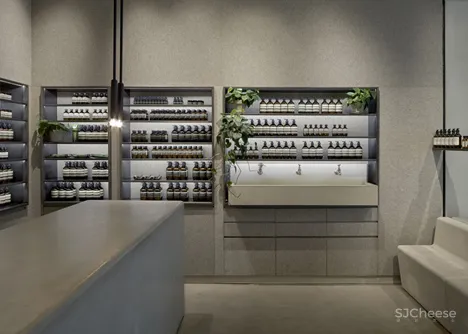 Tolila+Gilliland convert jewellery shop into felt-clad Aesop store in London