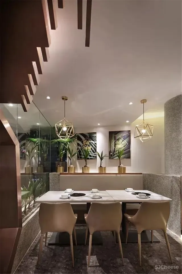 308㎡复古橄榄绿餐厅,邂逅那撩人的别样风趣! 艺鼎设计