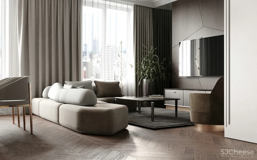 现代轻奢的质感美，极具特色化的居所！