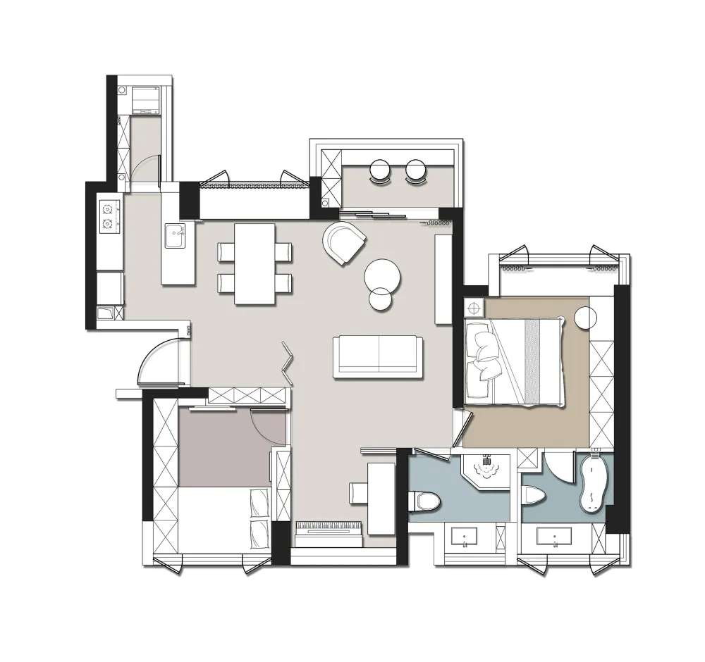 一屋两人两狗,干净利落有调性的家!