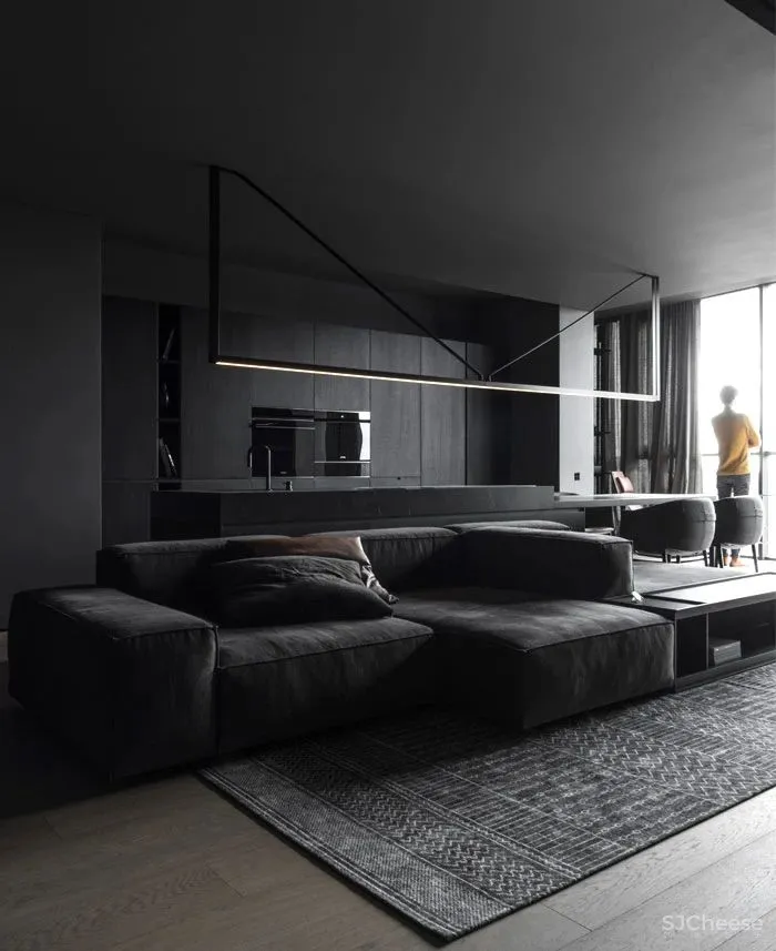 将色彩运用到极致，时髦灵动下非黑即白的男女公寓