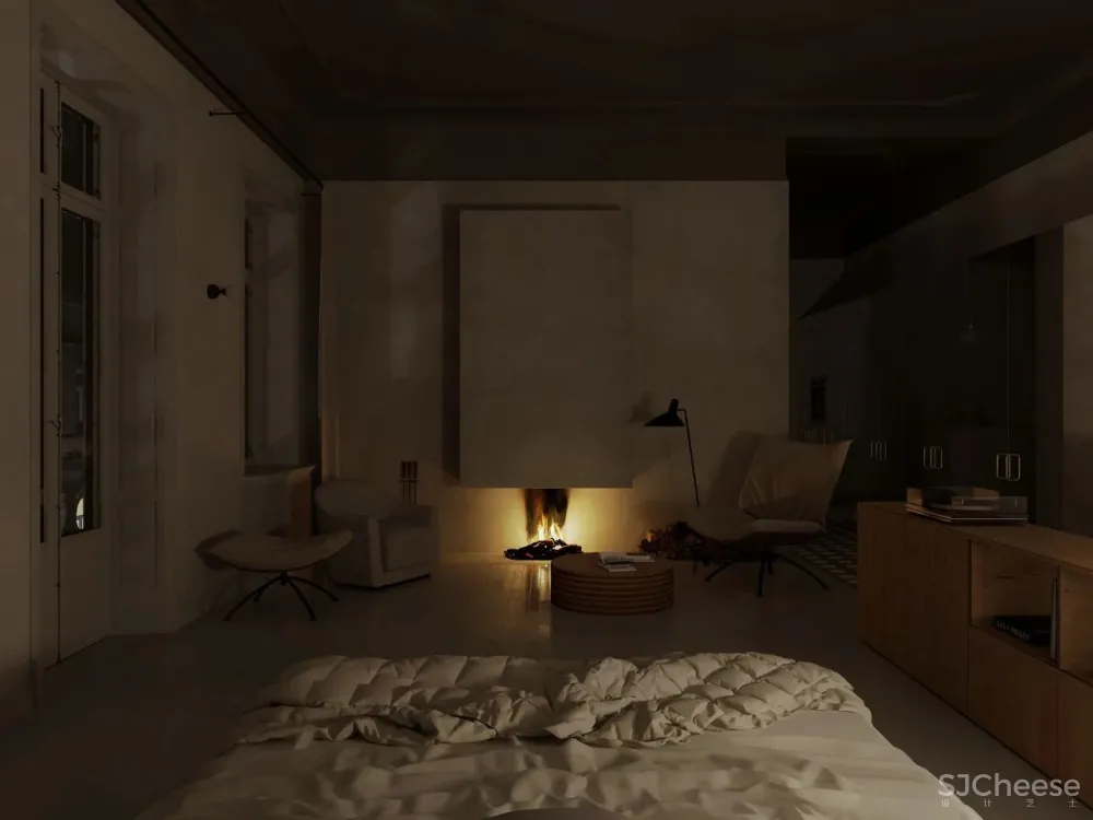 一室户极简小公寓,镜面柜门让家大两倍!