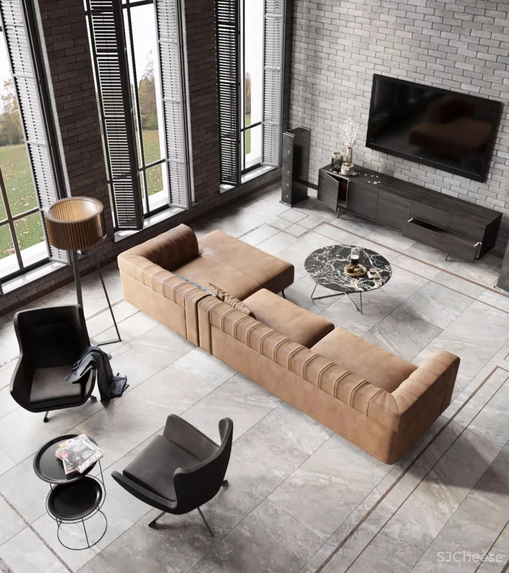 165㎡前卫复古风住宅,刚柔并济,优雅出新高度!