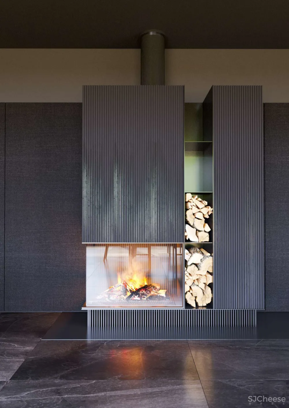 174㎡ 高级黑住宅,墙面这样设计更有质感