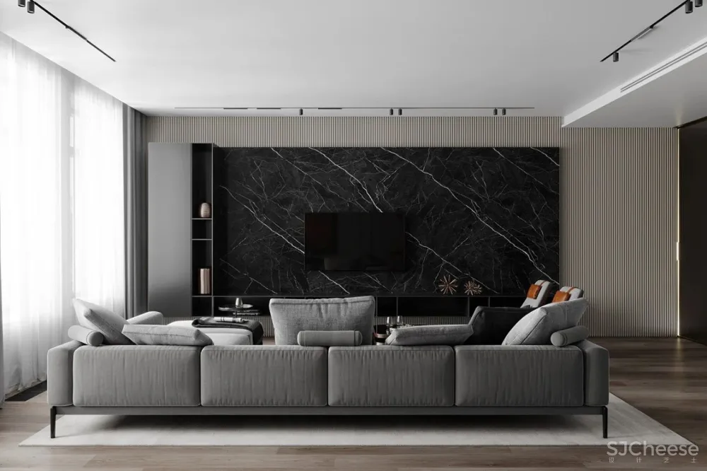 180㎡年轻夫妇的家，高级灰 大理石，这样才高级！