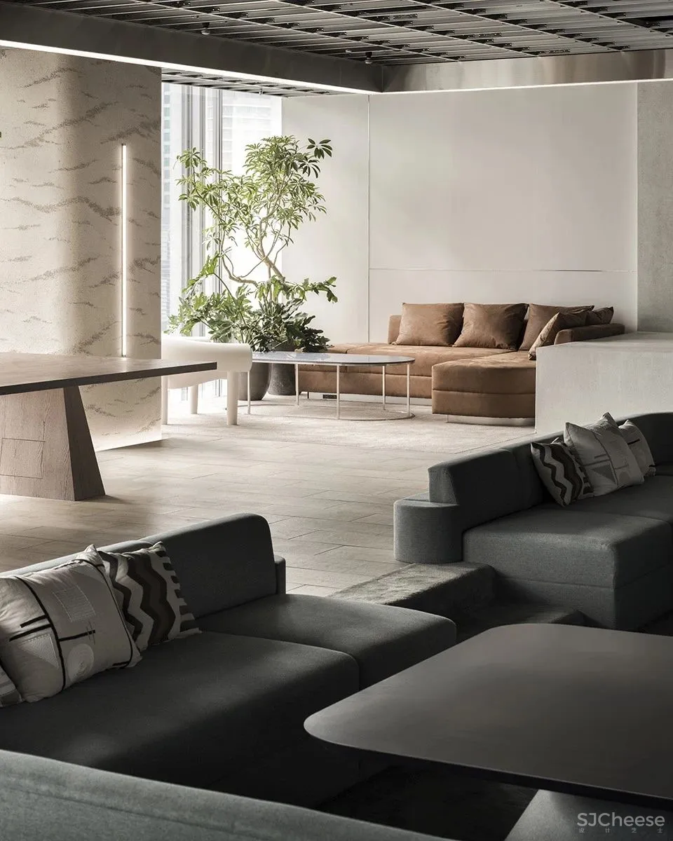 模糊图像与现实空间之间的界限 WARP办公空间 I IN Inc.