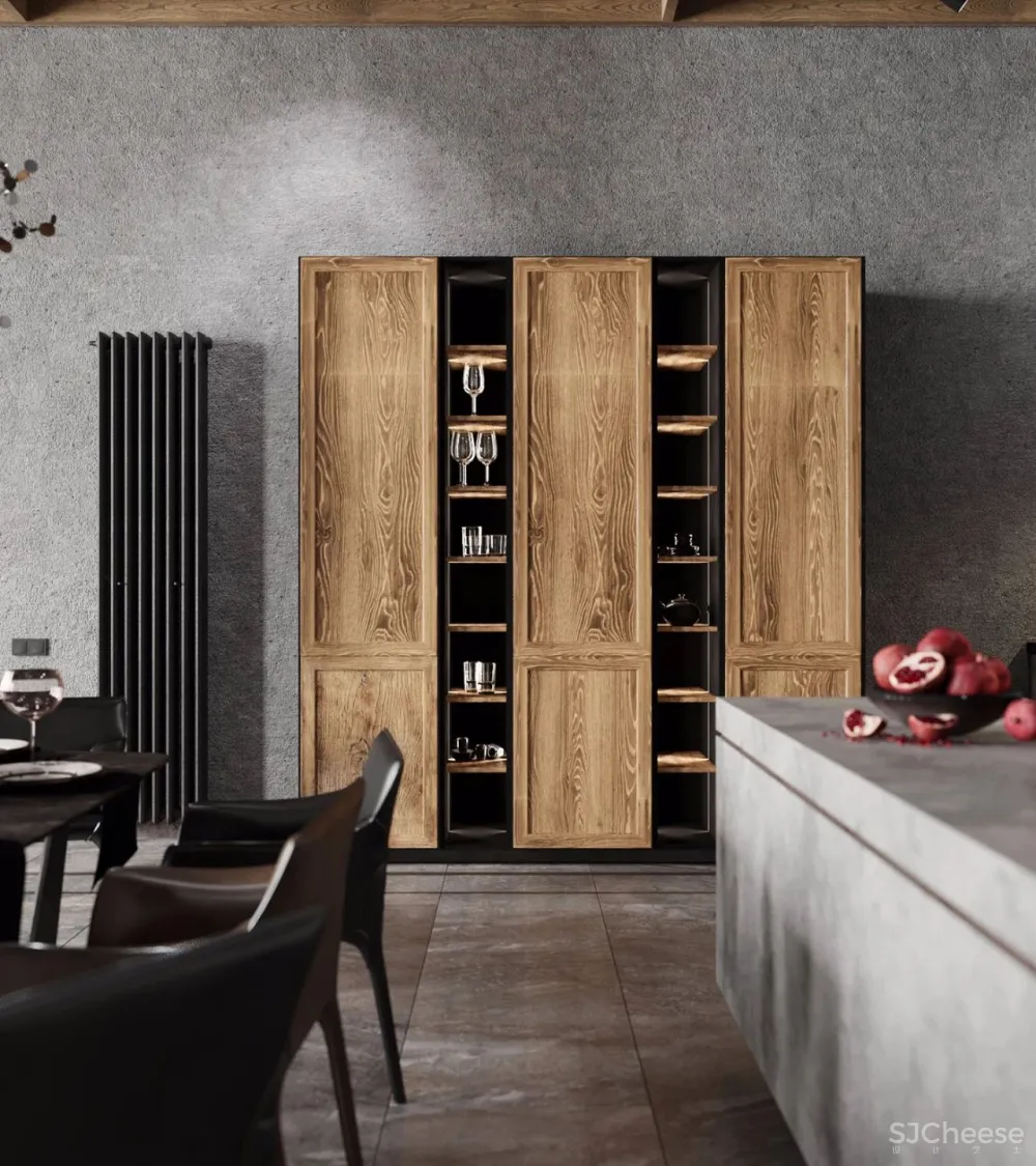 165㎡前卫复古风住宅,刚柔并济,优雅出新高度!