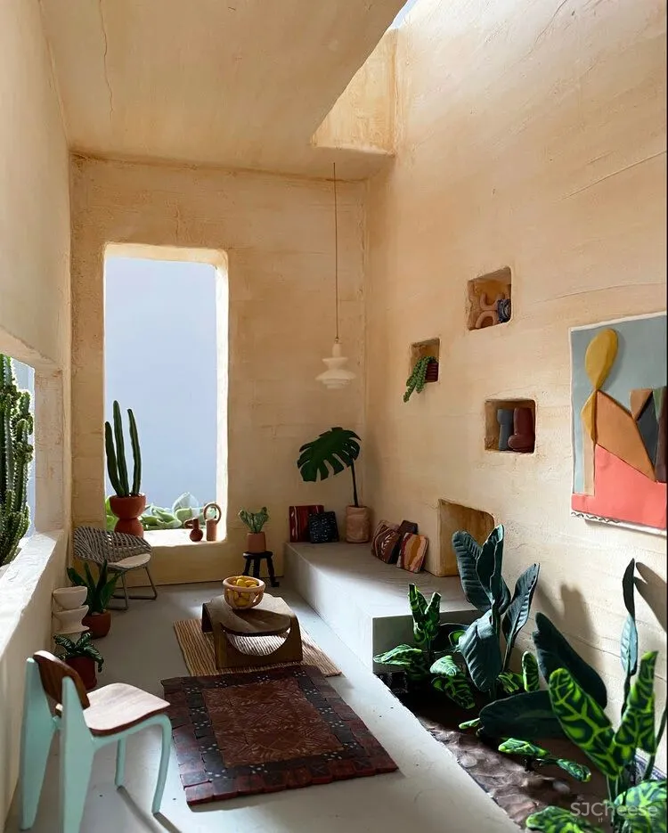 居家隔离的手工达人,用黏土捏出理想房间!每一个都超级惊艳!