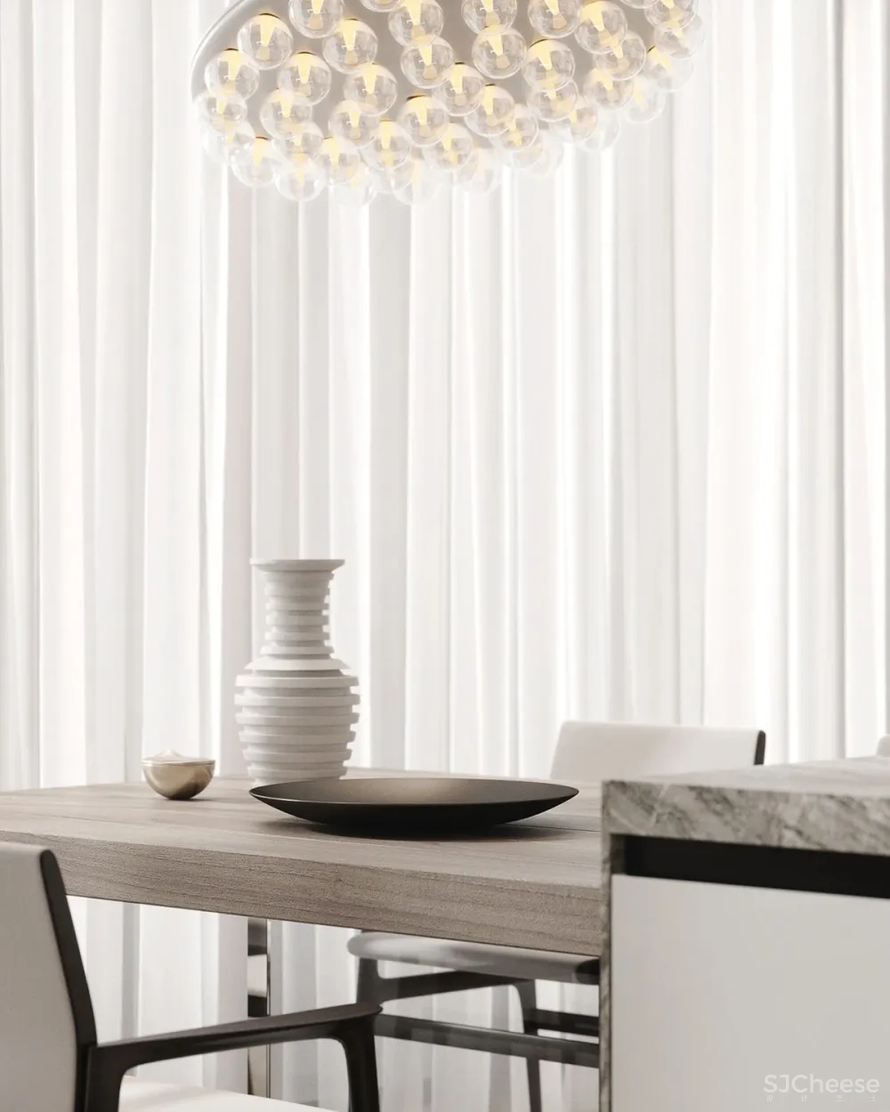 170㎡大都市住宅，大理石 胡桃木，绝对的美学！