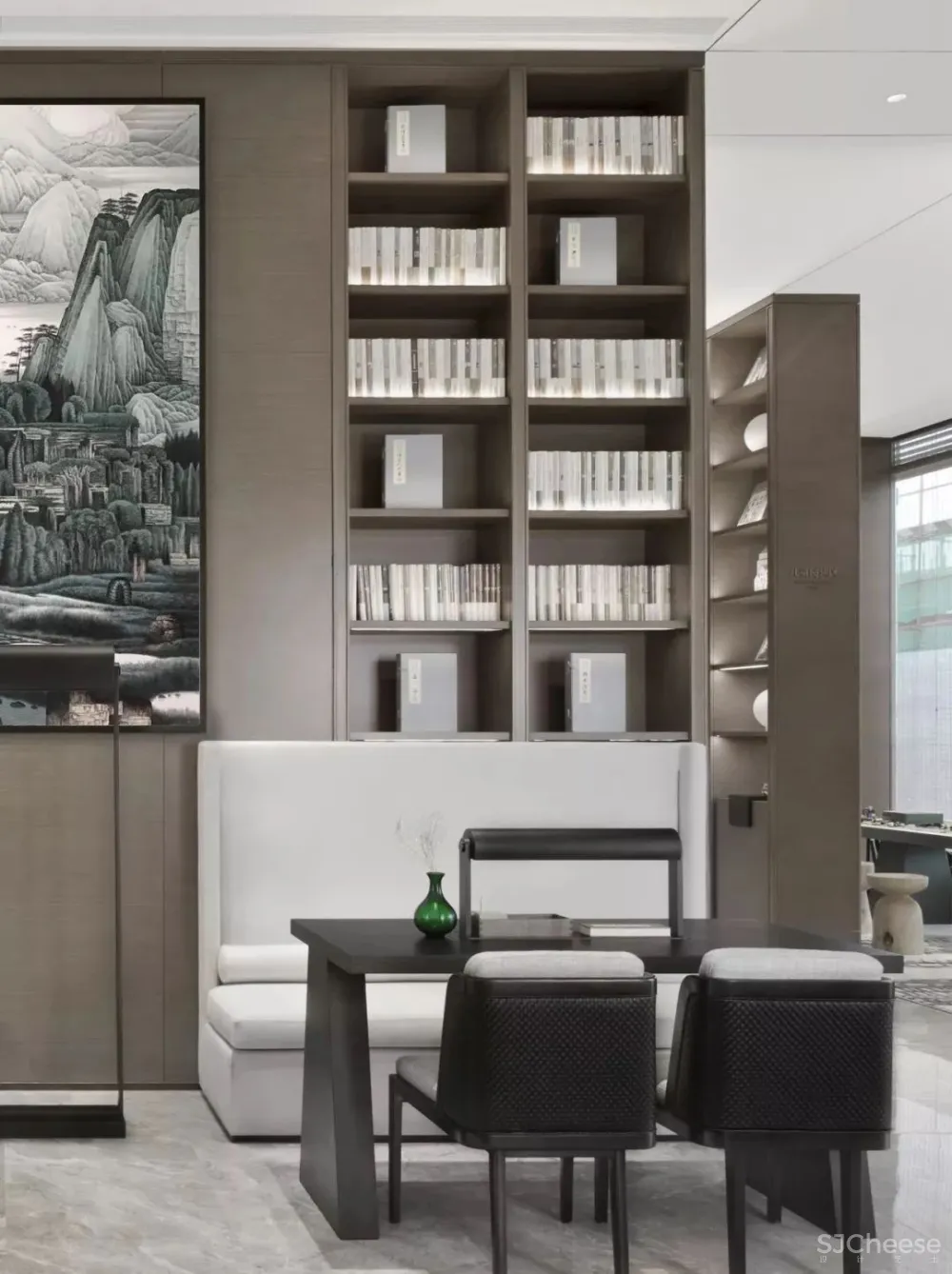高级灰 新中式,融创广深春风岭南图书馆:以阅读的日常,镌刻一座精神地标