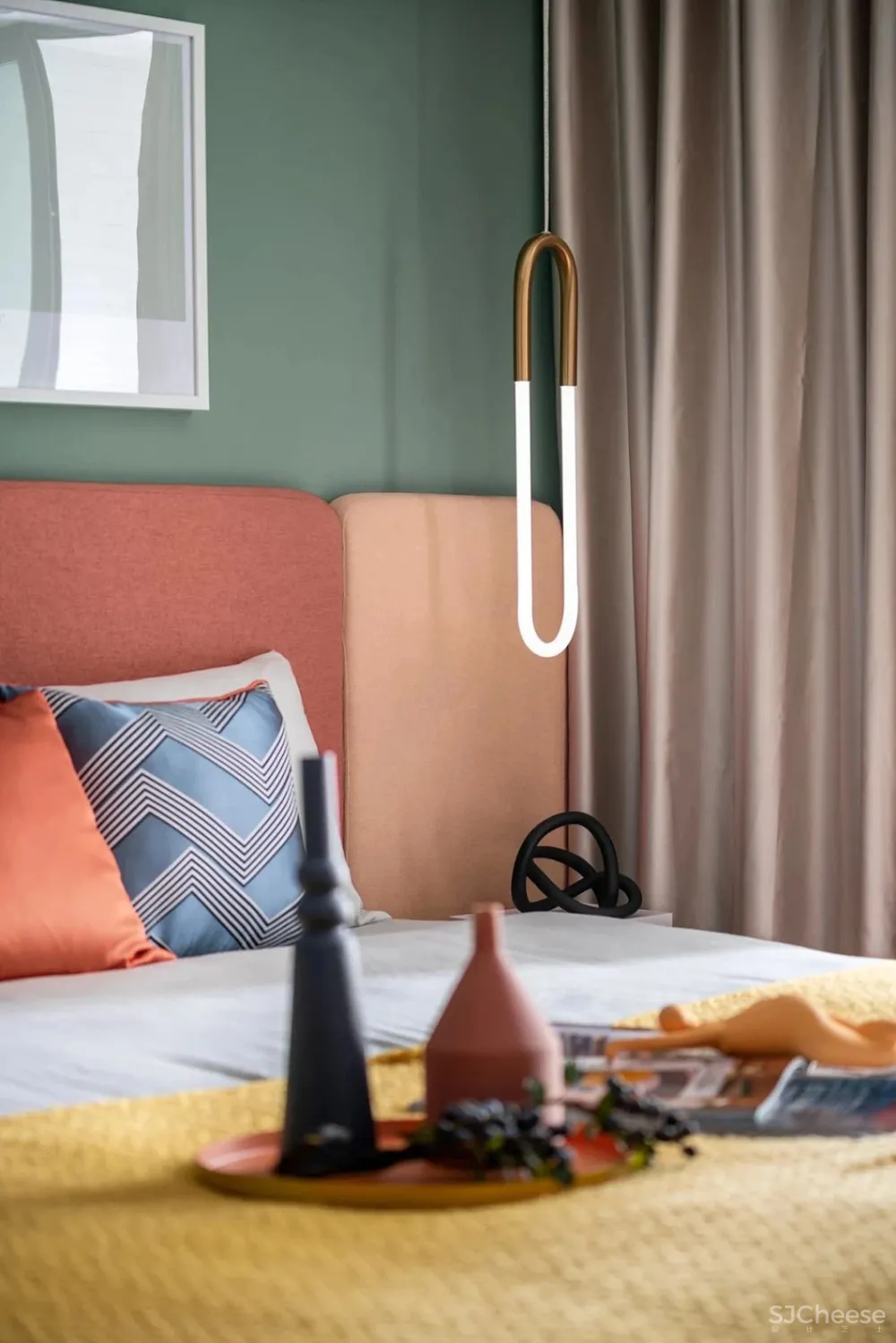 这样的撞色搭配,太美了!