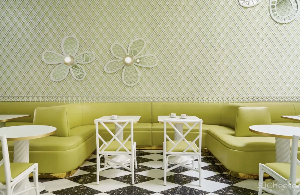 India Mahdavi | Ladurée Beverly Hills , 一个充满新鲜感的花园餐厅